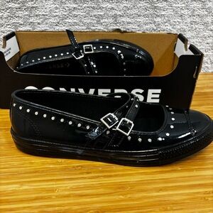 Converse Chuck Taylor All Stars Danity Mary Jane Studded Patent Leather Sz 9.5